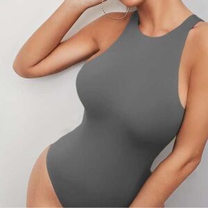 SHEIN Charcoal Sleeveless Bodysuit